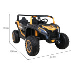 Elektrické autíčko Buggy ATV Racing Dvojmiestne!!! Zlatá - 4 X 200 W - 24V7Ah